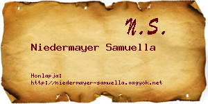 Niedermayer Samuella névjegykártya